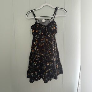 Floral Black Sundress